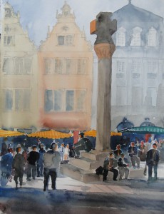 Trier Hauptmarkt mit Marktkreuz 