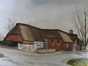 Föhr altes Bauernhaus in Ortsmitte Utersum