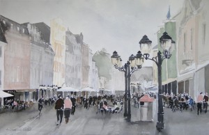 Trier  Simeonstr.  nach Hauptmarkt  38 x 56 cm