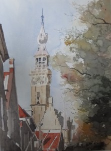 Walcheren Veere Rathaus Größe 38 x 50 cm