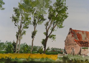 Holland  Walcheren  bei  Oostkapelle Größe  26 x 36 cm
