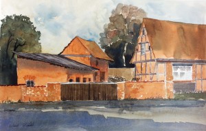 Strodehne  Alter Hof  Dorfstraße 21  Größe 38 x 56 cm