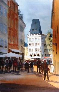Trier  Sternstr. mit Steipe  Größe 38 x 56 cm