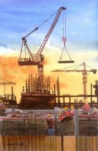 Großbaustelle  Größe 38 x 56 cm